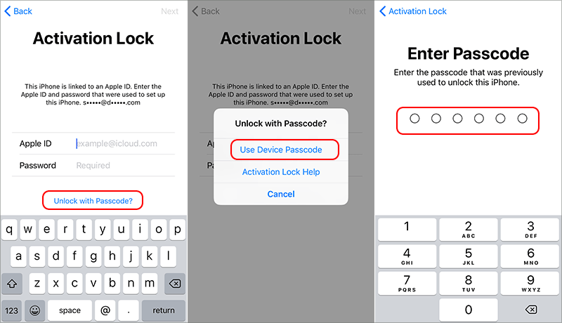 Unlock Activation Lock with Device password