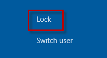 lock Windows 10 PC