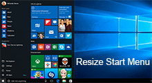 resize start menu in Windows 10