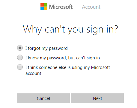 Recover locked Microsoft account