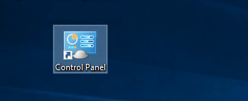 Created Control Panel shortcut